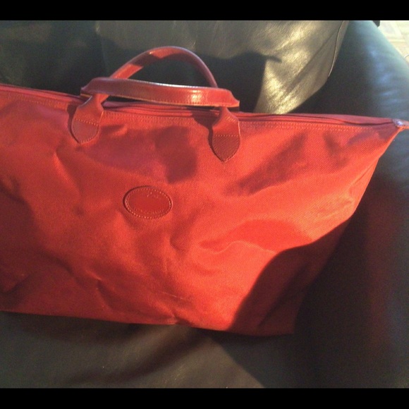 Sac de week-end Longchamps très rare entoile imper Valeur $325 de Paris - Picture 3 of 3